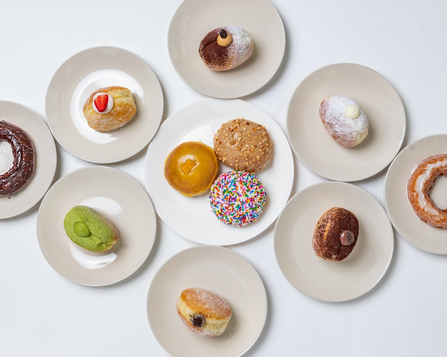 Selection of donuts at Goldie's